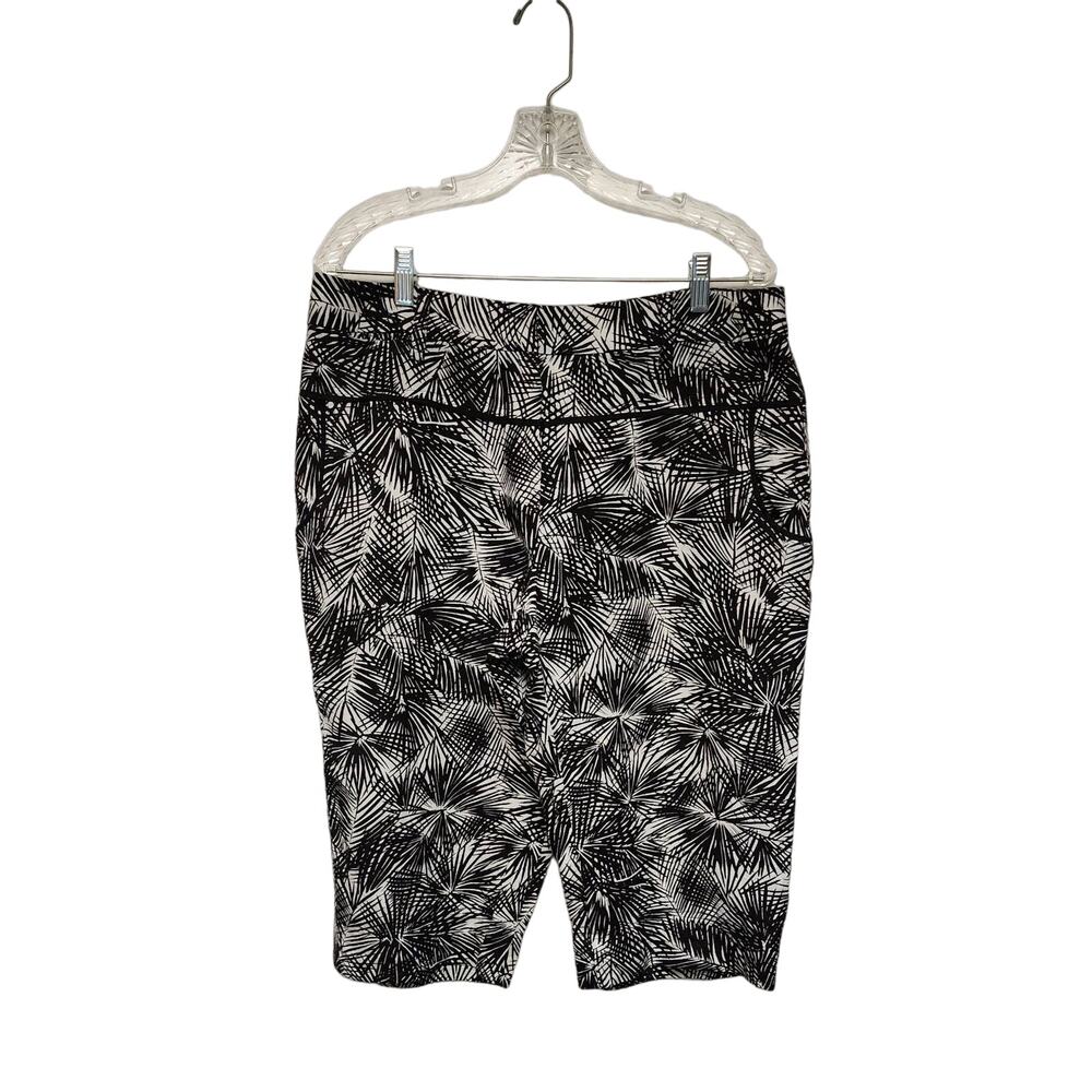 Ruby RD. Women's Floral Capri Linen Casual Pants Size 14